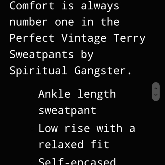 NWT SPIRITUAL GANGSTER PINK HEART VINTAGE INSPIRED TERRY CLOTH JOGGERS S… - Picture 7 of 8